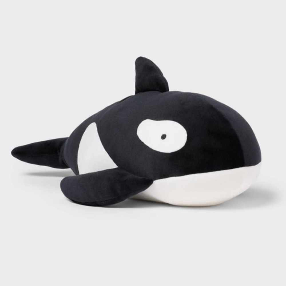 Pillowfort Orca weighted sensory plush NWT